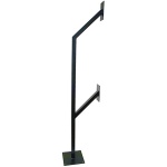 CDVI GNP-2CL Goose Neck Post Car + Lorry Height Powder Coat Black